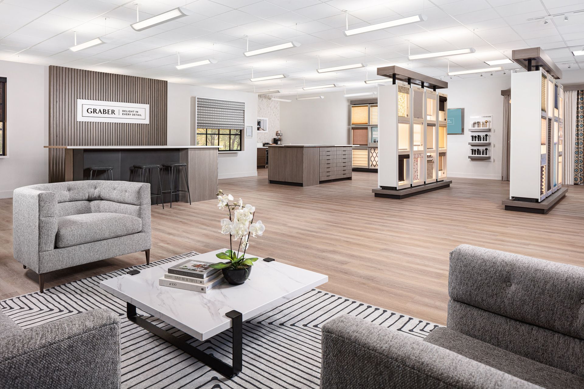 Window coverings showroom