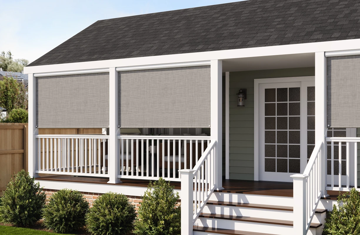 [CL-09] CLEARANCE CL-09 — SunSetter Easy Shade 9' × 7' — Desert Sand / Bronze Housing (Manual) — Slightly Used