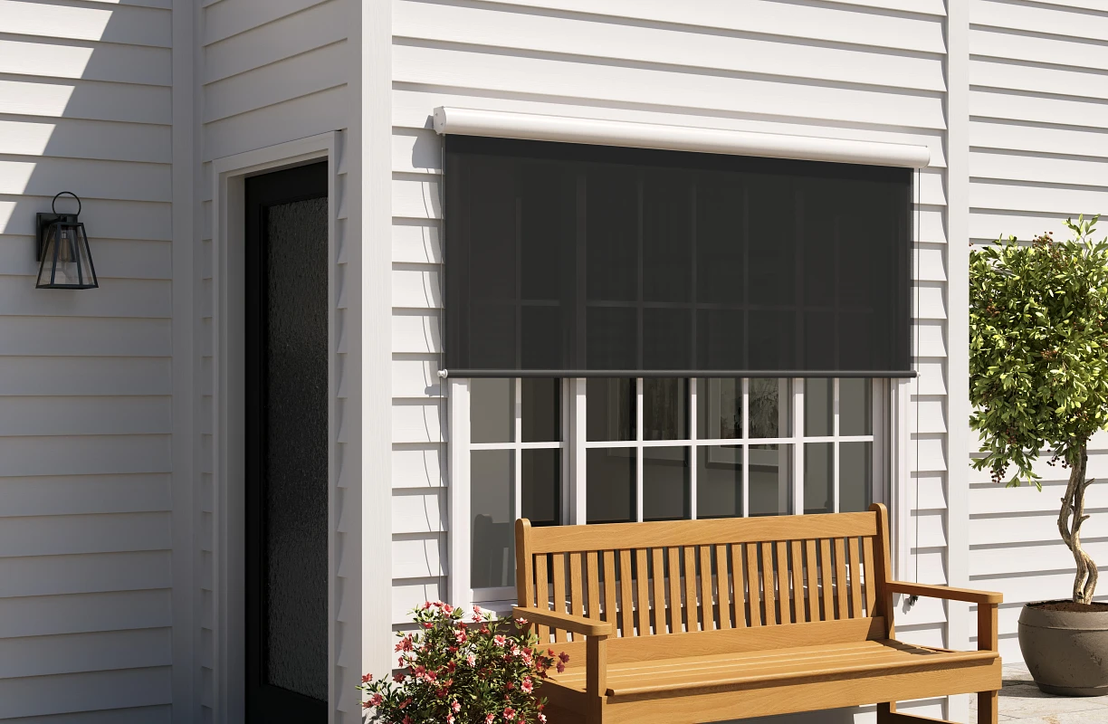 CLEARANCE CL-12 — SunSetter Easy Shade 9'6" × 7' — Coral White / White Housing — Brand New